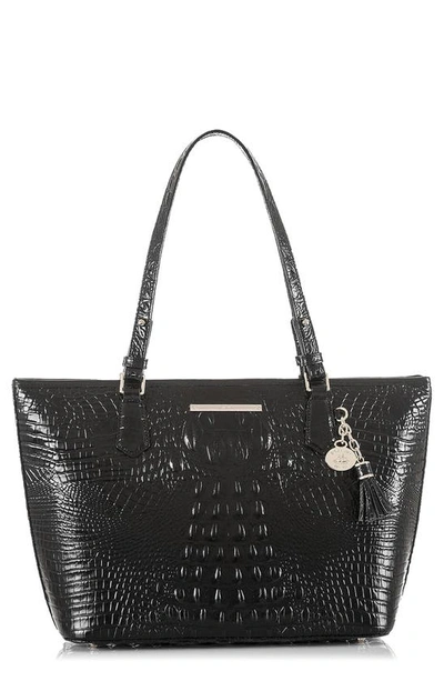 Brahmin Medium Asher Melbourne Leather Tote In Black