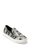 Grey/ Black Snake Prnt Leather