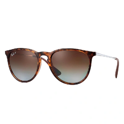 Ray Ban Erika Classic Sunglasses Gunmetal Frame Brown Lenses Polarized 54-18