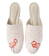 ALEPEL Pink Flamingos White Mule