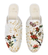 ALEPEL Crimson Blossom White Mule