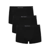 Paul Smith Black Long Plain Boxer Briefs Three Pack In Black