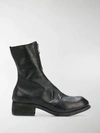 Guidi Zip Front Ankle Boots In Black