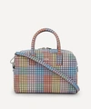 Ganni Textured Leather Handbag In Multicolour