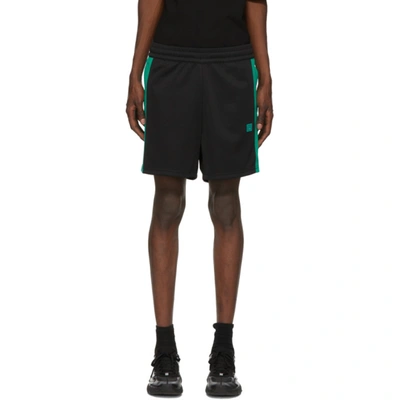 Acne Studios Black & Green Side-stripe Track Shorts