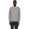 Acne Studios Fairview Face Patch Organic Cotton Sweatshirt In Grey