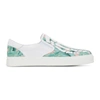 AMIRI WHITE BANANA LEAF SKELETON SLIP-ON trainers