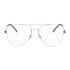 FENDI GUNMETAL & SILVER AVIATOR GLASSES