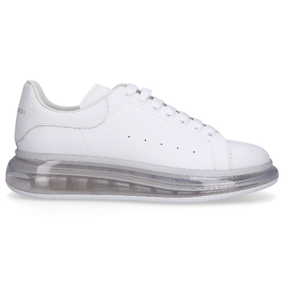 Alexander Mcqueen Larry Leather Low-top Sneakers In White
