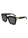 Bottega Veneta 53mm Square Sunglasses In Black