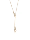 ALEXIS BITTAR ROSE GOLDPLATED & CRYSTAL LARIAT NECKLACE,0400012735575