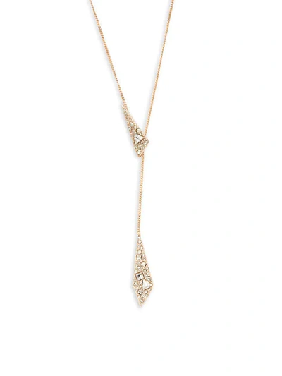 Alexis Bittar Rose Goldplated & Crystal Lariat Necklace