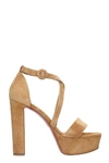 CHRISTIAN LOUBOUTIN LOUBI BEE SANDALS IN LEATHER colour SUEDE,11418832