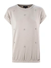 FAY BEIGE JEWEL T-SHIRT,11418865