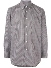 Brioni Check Button-down Shirt In White