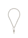 OFF-WHITE Silver-tone Key Chain Necklace,OMOB053E20MET001