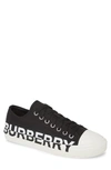 Burberry Larkhall Graphic Logo Sneaker In Black / Optic White