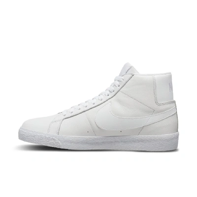 Nike Sb Zoom Blazer Mid Skate Shoe In White,white,white