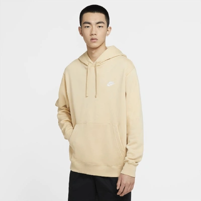 Nike Sportswear Club Fleece Pullover Hoodie In Khaki