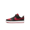 Nike Kids Black & Red Court Borough Low 2 Little Kids Sneakers In Black,white,university Red