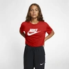 Nike Sportswear Essential Women's Cropped T-shirt In Red