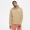 Nike Sportswear Club Fleece Men's Full-zip Hoodie In Khaki