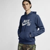Nike Sb Icon Pullover Skate Hoodie In Blue