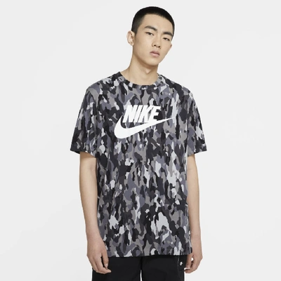 Nike Sportswear Men's Printed Camo T-shirt In Light Smoke Grey,cool Grey,iron Grey,white