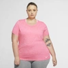 Nike Dri-fit Legend Women's Short-sleeve Training Top (plus Size) In Pink