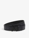 Mcm Claus Logo-detail Reversible Coated-canvas Belt