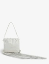 Bottega Veneta Fringed Leather Shoulder Bag In Bianco-gold