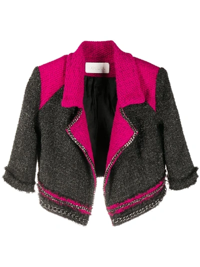 Loulou Chain-embellished Knitted Blazer In Pink