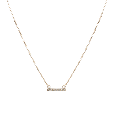 Aurate Midi Diamond Bar Pendant In Gold