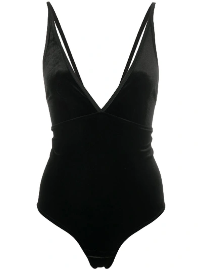 Simone Wild Velvet Low-front Body In Black