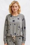 Sundry Stars Cinched Sweatshirt In Grey