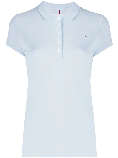 Tommy Hilfiger Logo Embroidered Polo Shirt In Blue