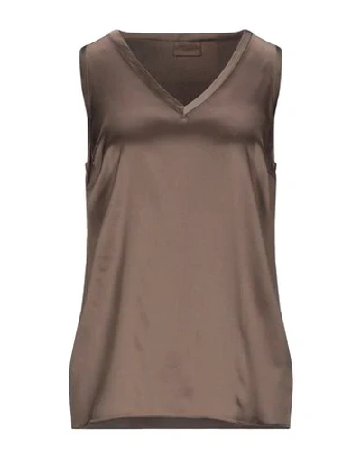 Brunello Cucinelli Tops In Khaki