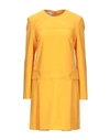 Dondup Short Dress In Yellow