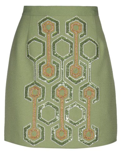 Elisabetta Franchi Mini Skirt In Green