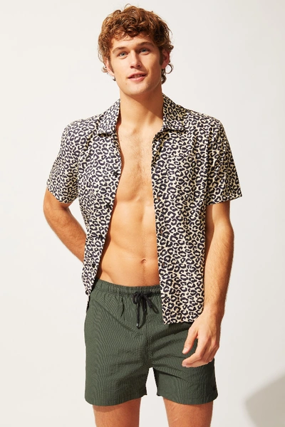 Solid & Striped Men's Cabana Regular-fit Leopard-print Shirt