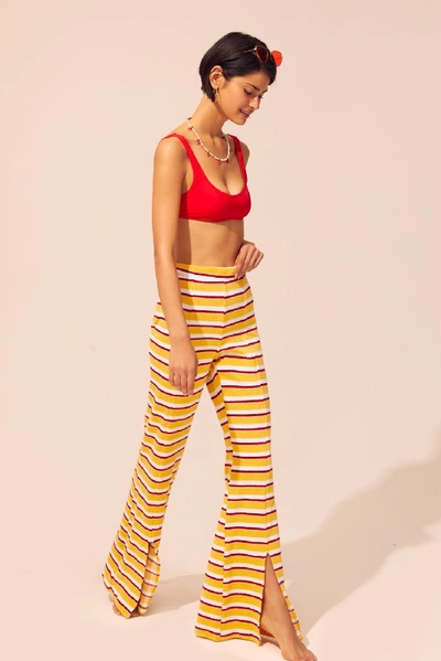 Solid & Striped Terry Cloth Trousers In Tweety Terry