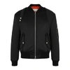 Alexander Mcqueen Black Light Satin Harness Bomber Jacket In Black