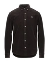 Carhartt Solid Color Shirt In Dark Brown