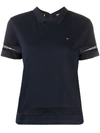TOMMY HILFIGER LACE-DETAIL POLO SHIRT