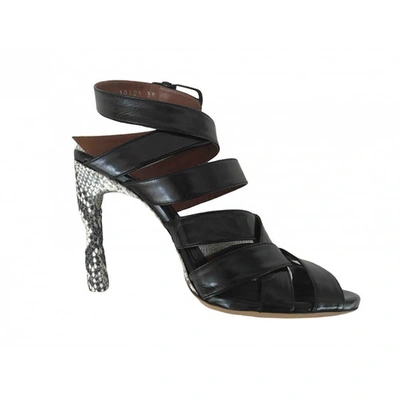 Pre-owned Dries Van Noten Black Leather Sandals