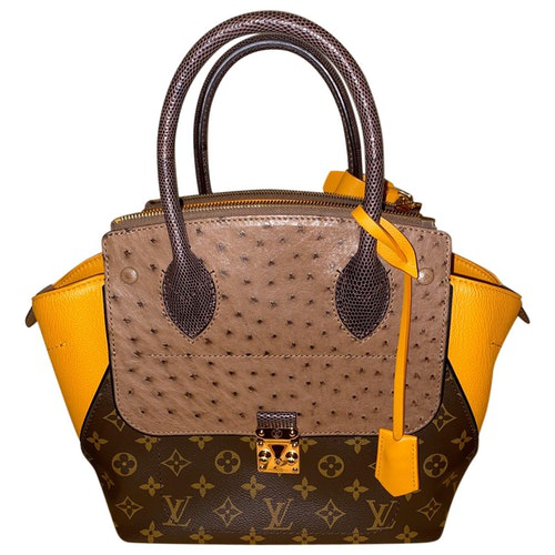 Pre-Owned Louis Vuitton Majestueux Multicolour Ostrich Handbag | ModeSens