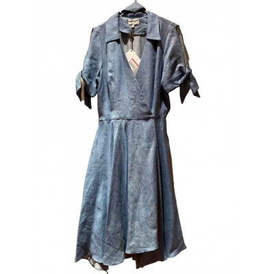 Pre-owned Milly Blue Linen Dress