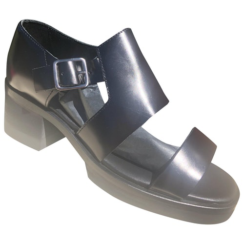 cos black leather sandals