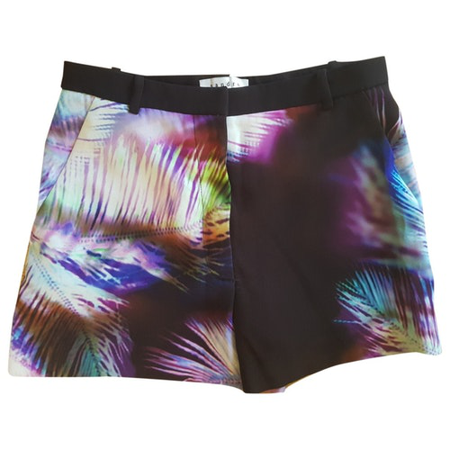 sandro leather shorts