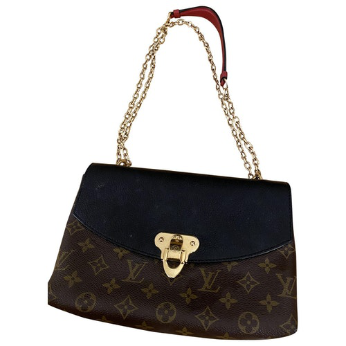 Pre-Owned Louis Vuitton Saint Placide Black Cloth Handbag | ModeSens